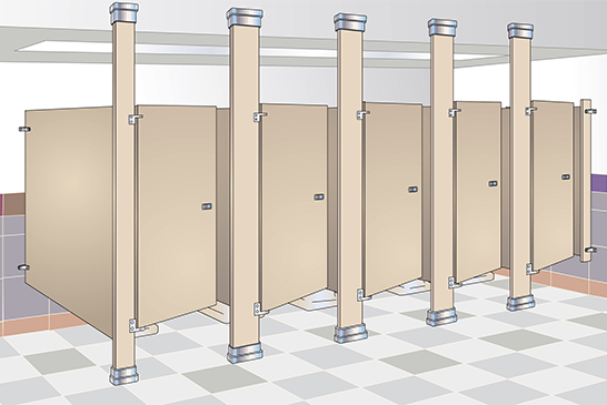 Туалетные перегородки эконом серия 1